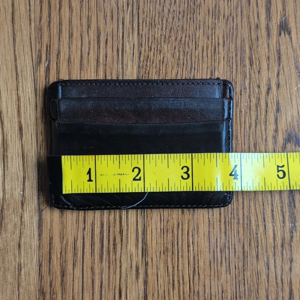 Vintage Coach Wallet Men's Card Case Dark Brown Leather Wallet